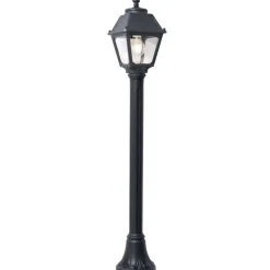 Lampioni Da Giardino-Top Light alba lampione nero per giardino moderno 100cm ip55