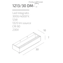 Applique Da Parete-Top Light applique bios dm antracite moderna led 12w 3000k 4000k