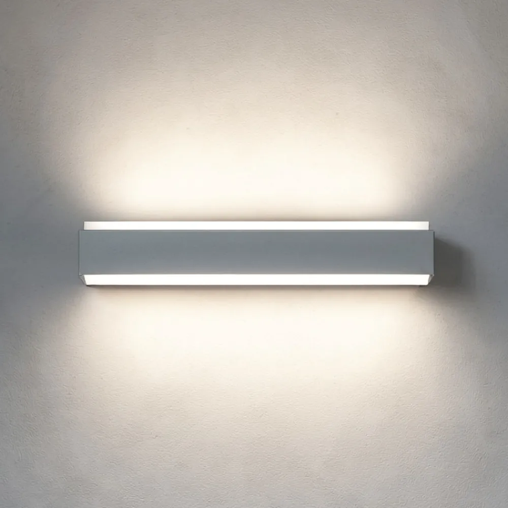 Applique Da Parete-Top Light applique bios grigia rettangolare led 24w 3000k 4000k