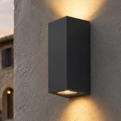 Applique Da Esterno-Top Light applique da esterno atene nera moderna ip65
