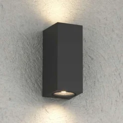 Applique Da Esterno-Top Light applique da esterno atene nera moderna ip65