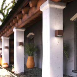 Applique Da Esterno-Top Light applique da esterno spa cubo corten moderna ip54