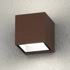 Applique Da Esterno-Top Light applique da esterno spa cubo corten moderna ip54
