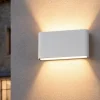 Applique Da Esterno-Top Light applique da esterno lima bianca rettangolare led 10w cct