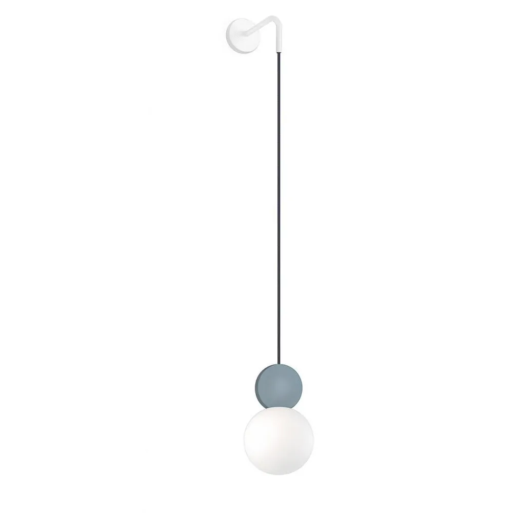 Applique Da Parete-Top Light applique da parete cottage pendente moderna sfere vetro bianco e blu