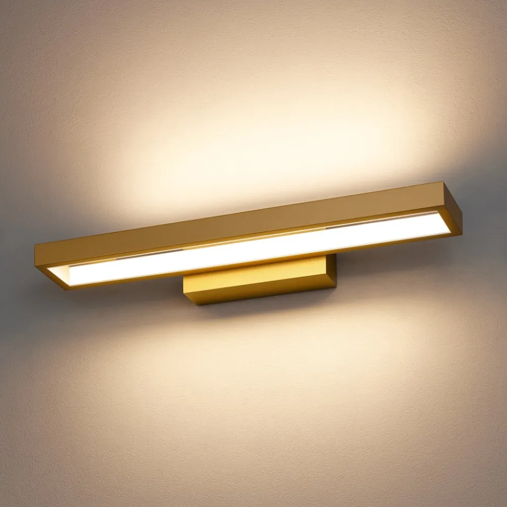 Applique Da Parete-Top Light Toplight applique led 20w 3000k four squares squadrata moderna metallo oro