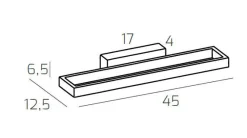Applique Da Parete-Top Light Toplight applique led 20w 3000k four squares squadrata moderna metallo oro
