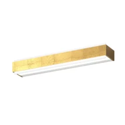Applique Da Parete-Top Light applique moderna bios foglia oro rettangolare