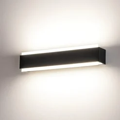 Applique Da Parete-Top Light applique nera da parete led 18w 3000k 4000k bios