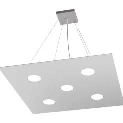 Lampadari Cucina-Top Light area lampadario da cucina quadrato grigio