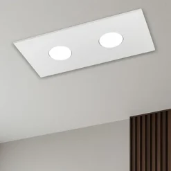 Plafoniere Moderne-Top Light area plafoniera bianca per cucina rettangolare moderna
