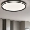 Plafoniere Moderne-Top Light area plafoniera moderna rotonda antracite led 44w cct per cucina