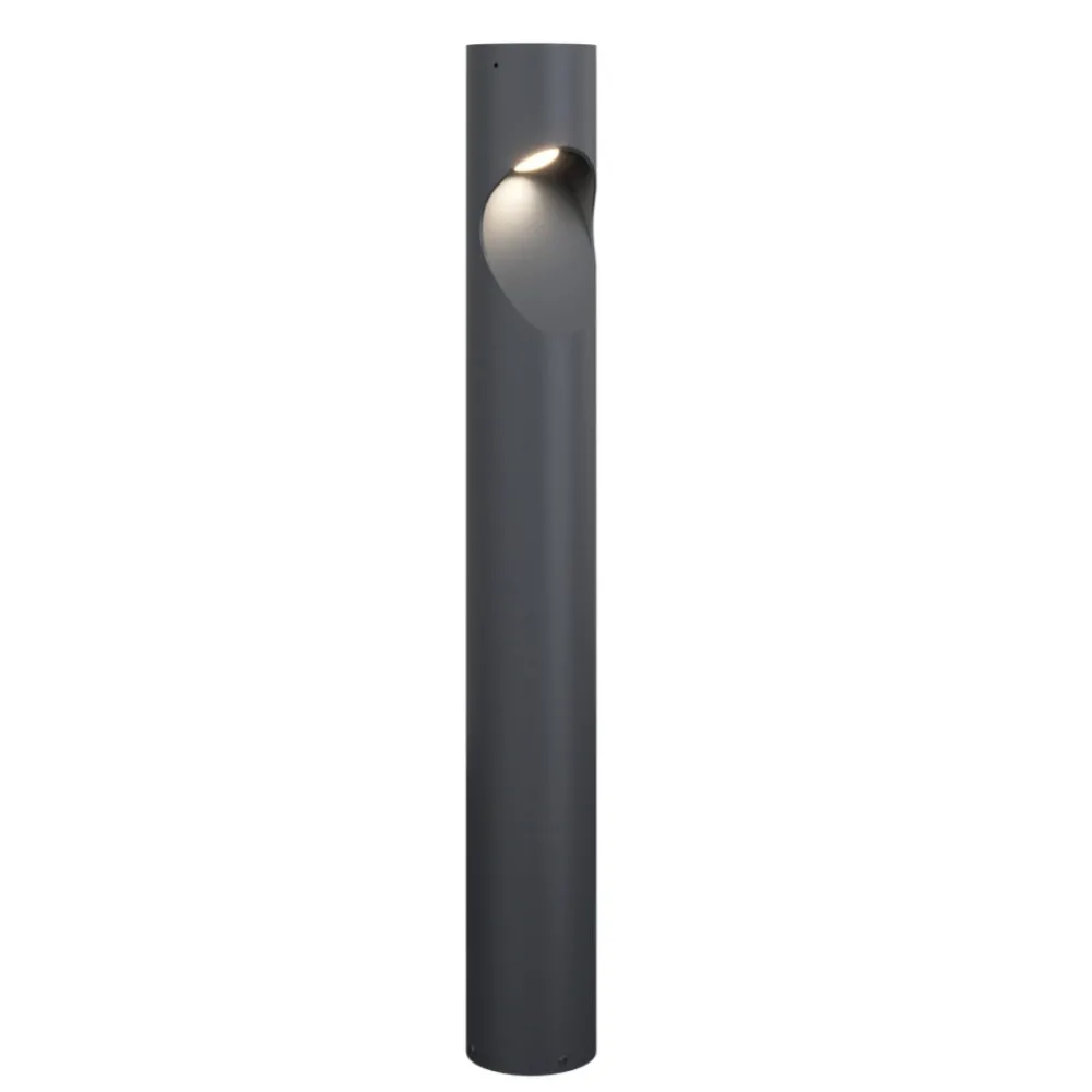 Lampioni Da Giardino-Top Light belize lampione palo da esterno moderno antracite led 12w 3000k ip54
