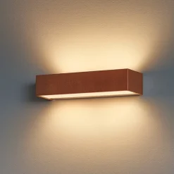 Applique Da Parete-Top Light Toplight bios applique moderna foglia rame 12w 3000k 4000k