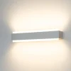 Applique Da Parete-Top Light bios argento applique moderna 18w 3000k 4000k
