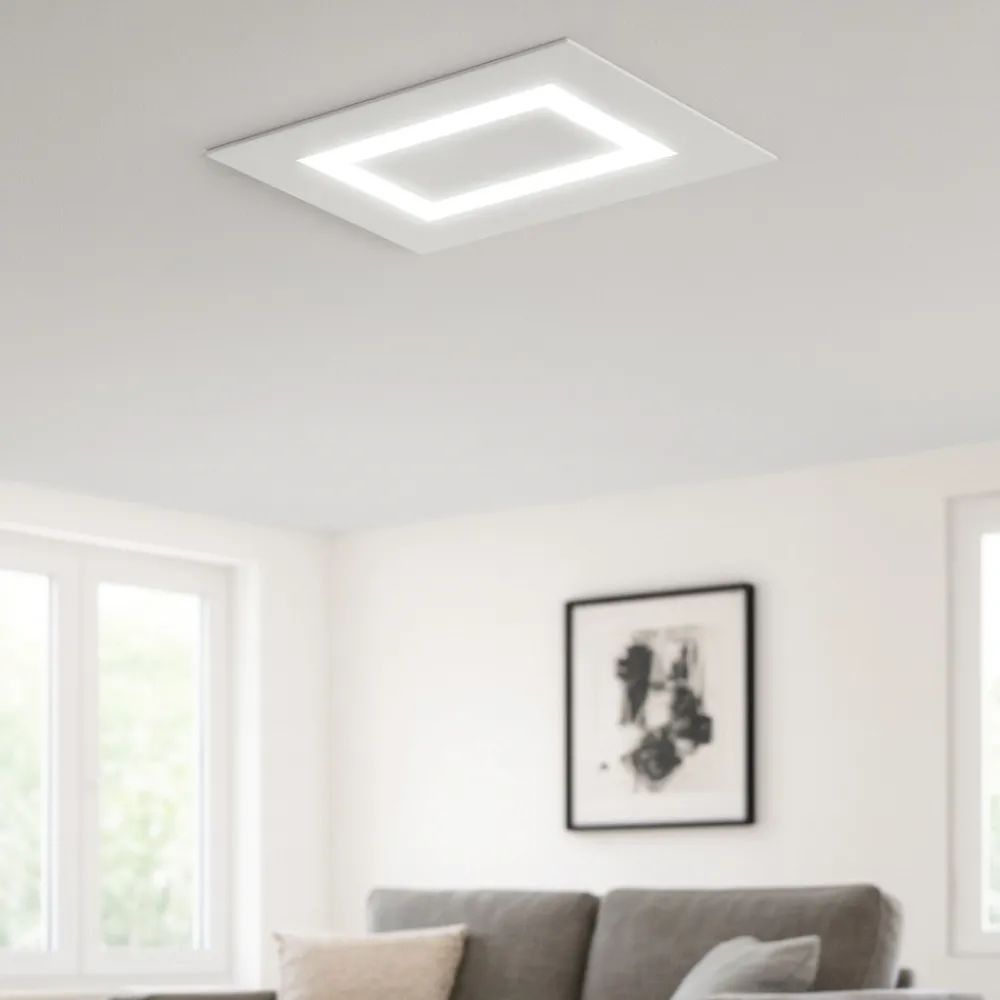 Plafoniere Moderne-Top Light carpet bianca plafoniera per soggiorno moderno
