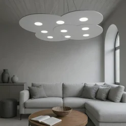 Lampadari Moderni-Top Light Toplight cloud grigio lampadario moderno per soggiorno