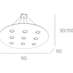Lampadari Moderni-Top Light Toplight cloud lampadario bianco moderno per soggiorno