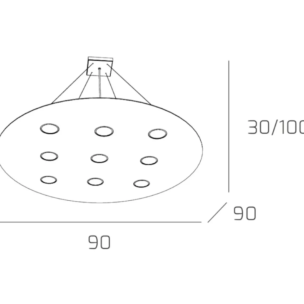Lampadari Moderni-Top Light Toplight cloud lampadario bianco moderno per soggiorno