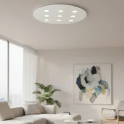 Plafoniere Moderne-Top Light Toplight cloud plafoniera bianca da cucina moderna rotonda