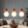 Lampadari Moderni-Top Light cottage lampadario moderno 3 luci per tavolo da pranzo sfere terra rossa