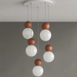 Lampadari Moderni-Top Light cottage 5 luci terra rossa lampadario per soggiorno moderno
