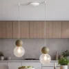 Lampadari Cucina-Top Light cottage verde lampadario da cucina moderna due luci con decentramento