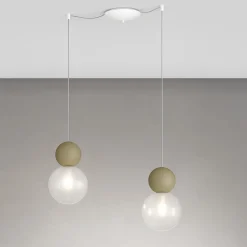 Lampadari Cucina-Top Light cottage verde lampadario da cucina moderna due luci con decentramento