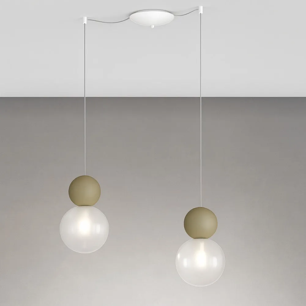 Lampadari Cucina-Top Light cottage verde lampadario da cucina moderna due luci con decentramento