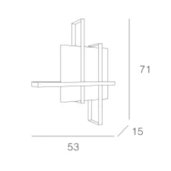 Plafoniere Moderne-Top Light Toplight cross plafoniera medium da cucina bianca design rettangolare