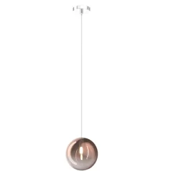 Lampade A Sospensione-Top Light Toplight eclipse lampada a sospensione sfera vetro rame trasparente