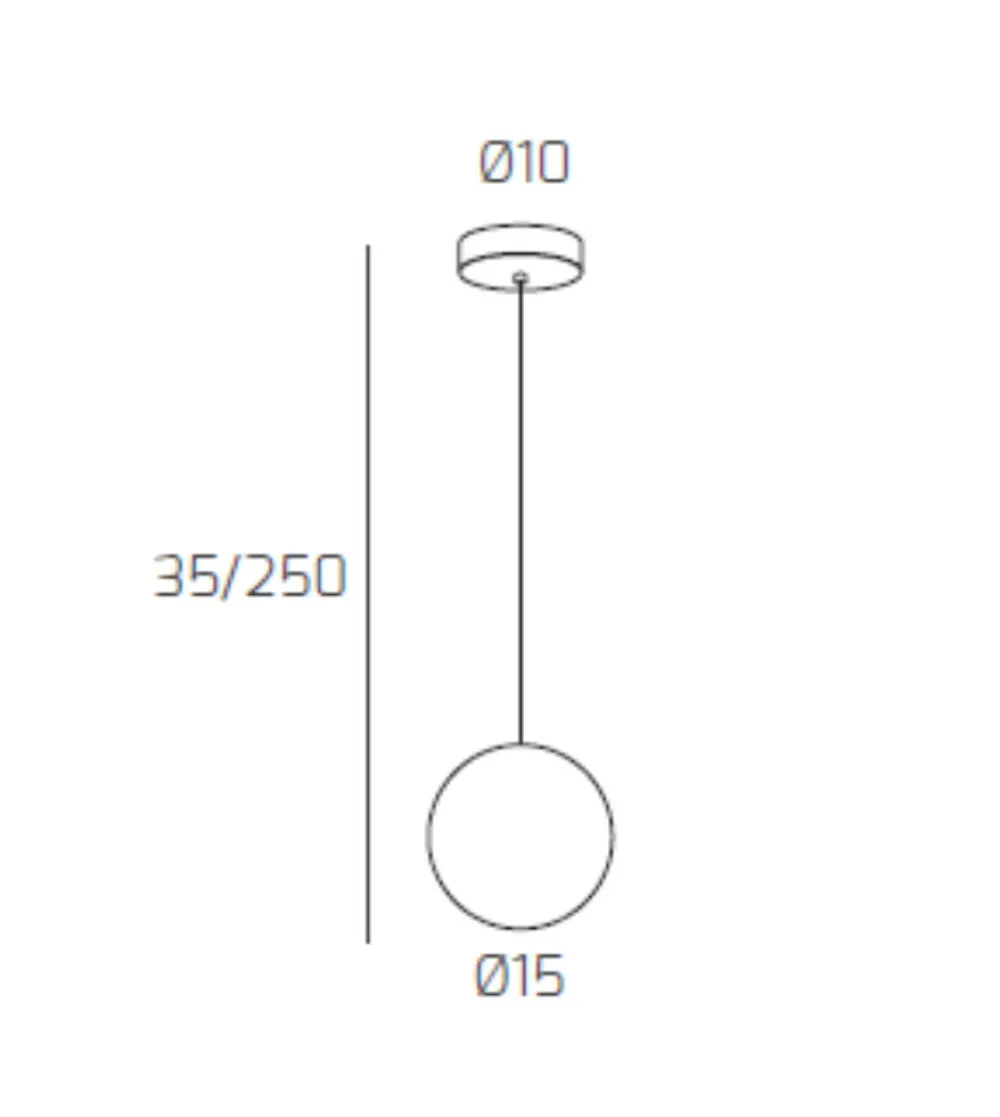 Lampade A Sospensione-Top Light Toplight eclipse lampada a sospensione sfera vetro rame trasparente
