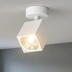 Faretti Da Soffitto-Top Light faretto da soffitto kibo bianco led gu10 orientabile