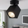 Faretti Da Soffitto-Top Light faretto kibo nero da soffitto squadrato gu10 led orientabile