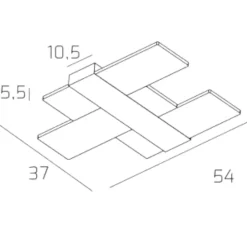 Plafoniere Moderne-Top Light flight plafoniera camera da letto led 30w bianca