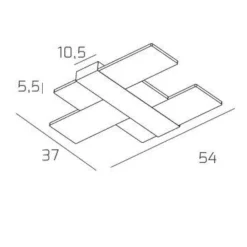 Plafoniere Moderne-Top Light Toplight flight plafoniera camera da letto led 30w colore oro