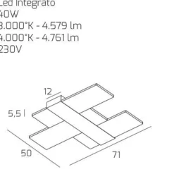 Plafoniere Moderne-Top Light flight plafoniera per camera da letto oro led 40w 3000k 4000k