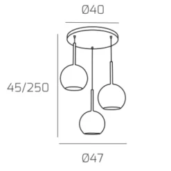 Lampadari Moderni-Top Light Toplight future lampadario moderno vetri oro