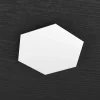 Accessori-Top Light hexagon placca metallica decorativa bianca
