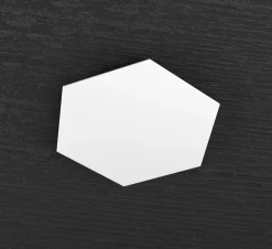 Accessori-Top Light hexagon placca metallica decorativa bianca