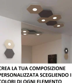 Accessori-Top Light hexagon placca metallo decorativa metallo grigio