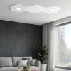 Plafoniere Moderne-Top Light Toplight hexagon plafoniera led 2 luci con placca metallo bianco moderno