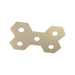 Plafoniere Moderne-Top Light Toplight hexagon plafoniera moderna componibile da cucina sabbia 5 luci