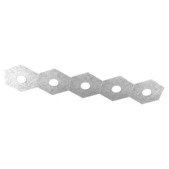 Plafoniere Moderne-Top Light Toplight hexagon plafoniera moderna 5 luci decoro foglia argento rettangolare