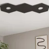 Plafoniere Moderne-Top Light Toplight hexagon plafoniera da cucina moderna 2 luci marrone rettangolare