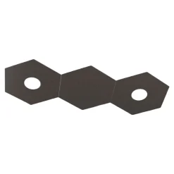 Plafoniere Moderne-Top Light Toplight hexagon plafoniera da cucina moderna 2 luci marrone rettangolare