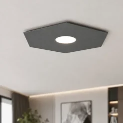 Plafoniere Moderne-Top Light Toplight hexagon plafoniera esagonale grigio antracite