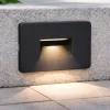 Segnapasso Led-Top Light intro nero segnapasso da incasso a parete per esterno led cct ip65