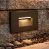 Segnapasso Led-Top Light intro segnapasso led da incasso a parete marrone per esterno ip65