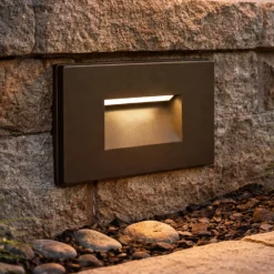 Segnapasso Led-Top Light intro segnapasso led da incasso a parete marrone per esterno ip65